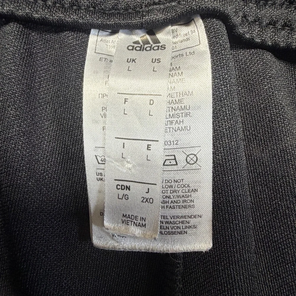 Adidas Tiro Mens Black White Climalite Tapered Athletic Track Pants Size M 32x30